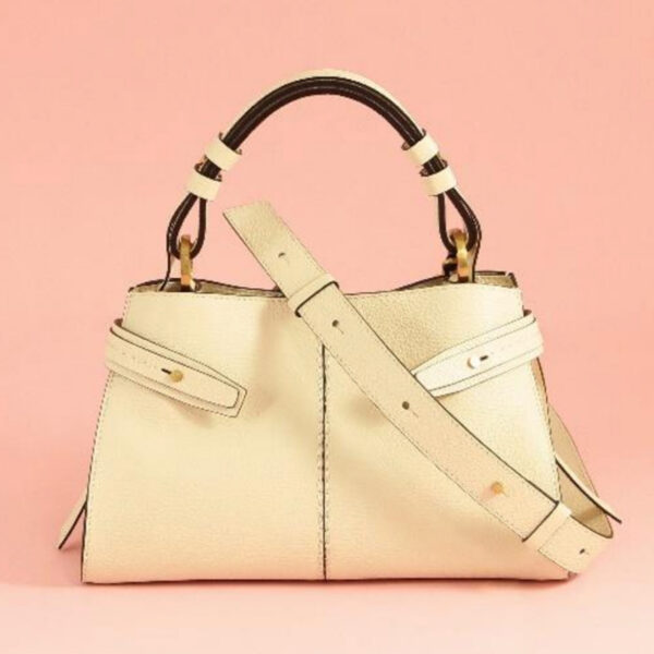 Leather Handbag Sheila Cream