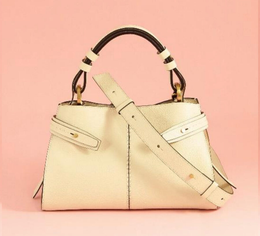 Leather Handbag Sheila Cream