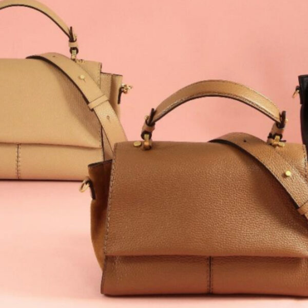 Leather Handbag Muriel Peanut