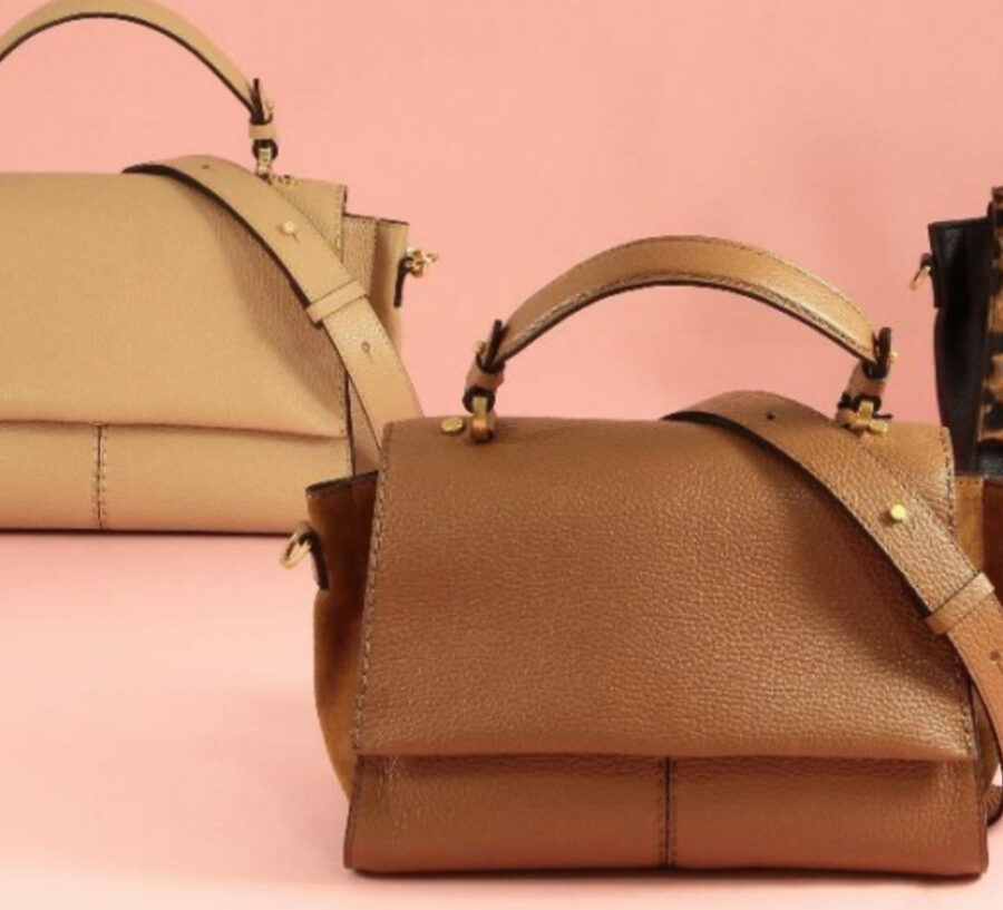Leather Handbag Muriel Peanut