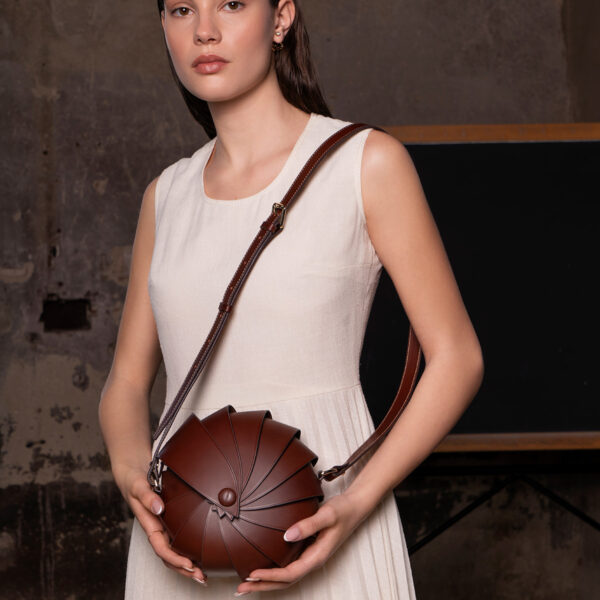 Papaya Calf Leather Bag Opera
