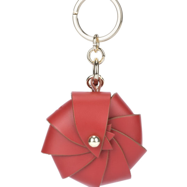 Rosso Calf Leather Keychain Opera