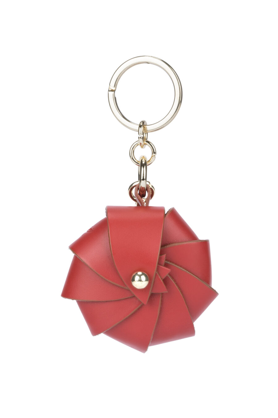 Rosso Calf Leather Keychain Opera