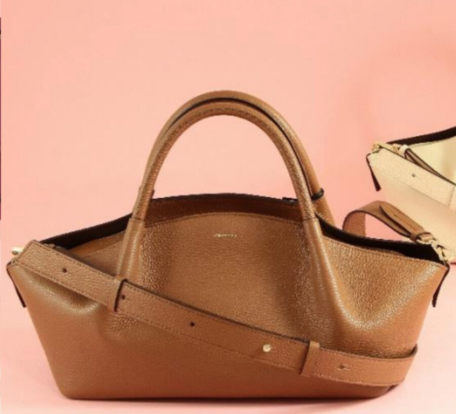 Ambra Leather Handag Cuoio