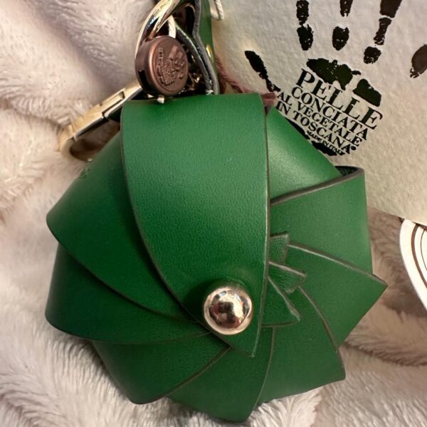Avocado Calf Leather Keychain Opera