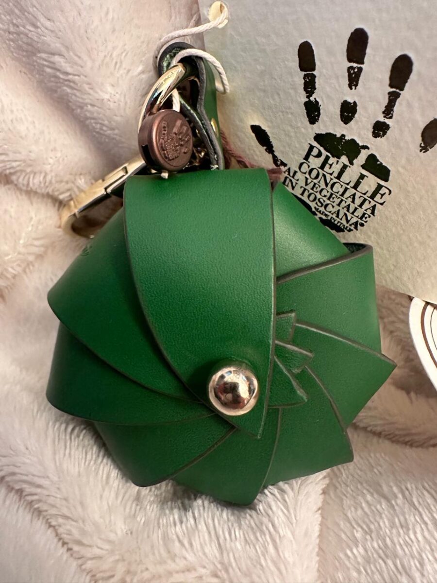 Avocado Calf Leather Keychain Opera