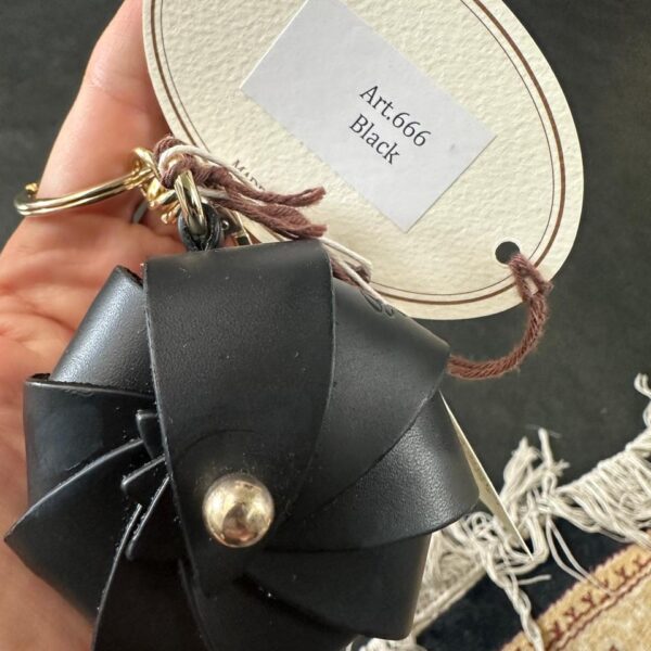 Nero Calf Leather Keychain Opera