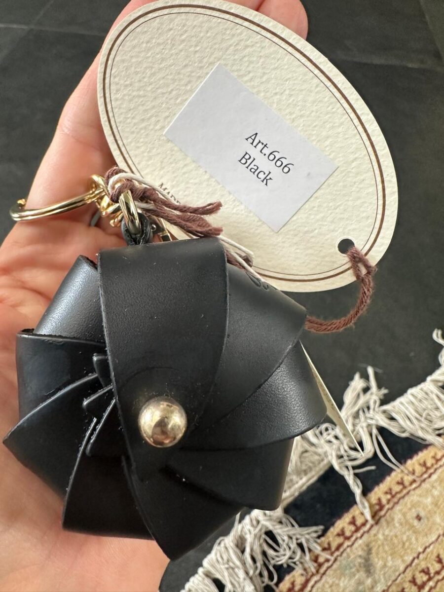 Nero Calf Leather Keychain Opera