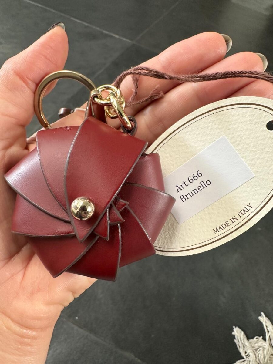 Brunello Calf Leather Keychain Opera