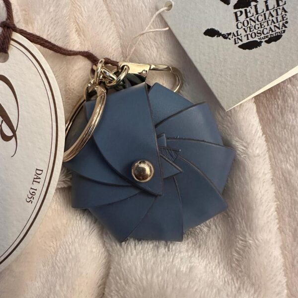 Cobalto Calf Leather Keychain Opera