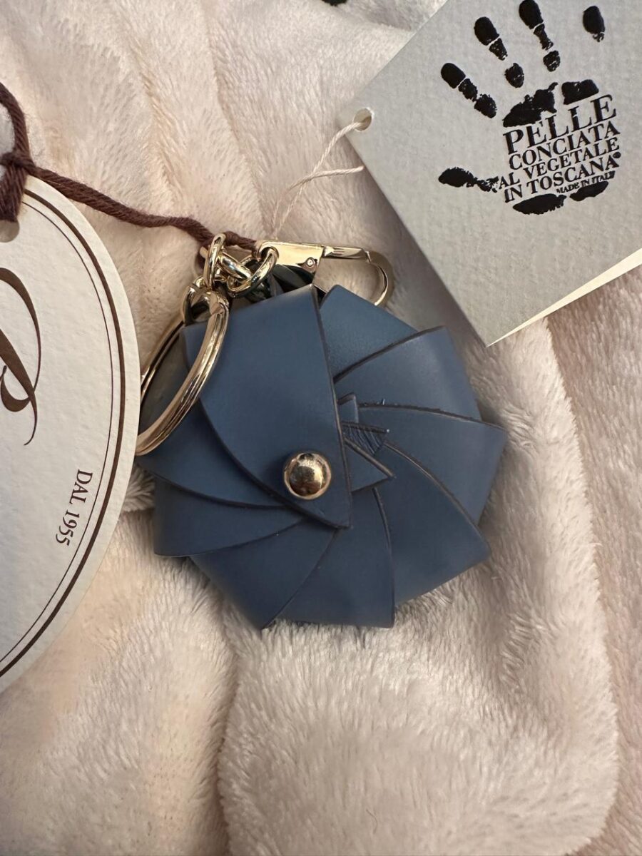 Cobalto Calf Leather Keychain Opera