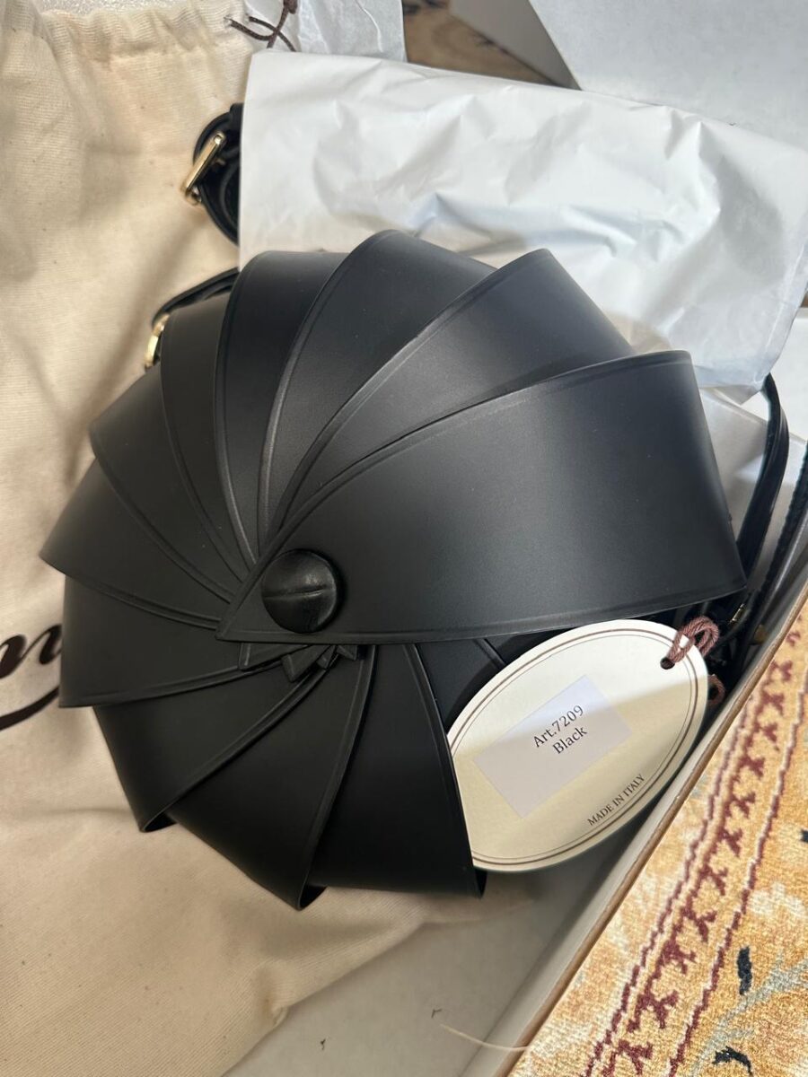 Black Calf Leather Bag Opera