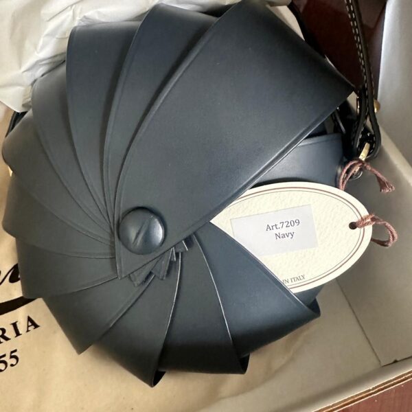 Navy Calf Leather Bag Opera
