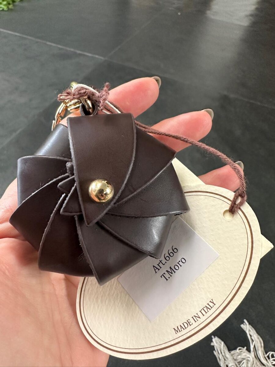 T. Moro Calf Leather Keychain Opera