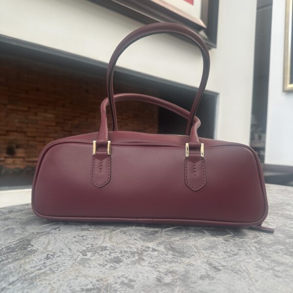 Leather Handbag Linda Burgundy